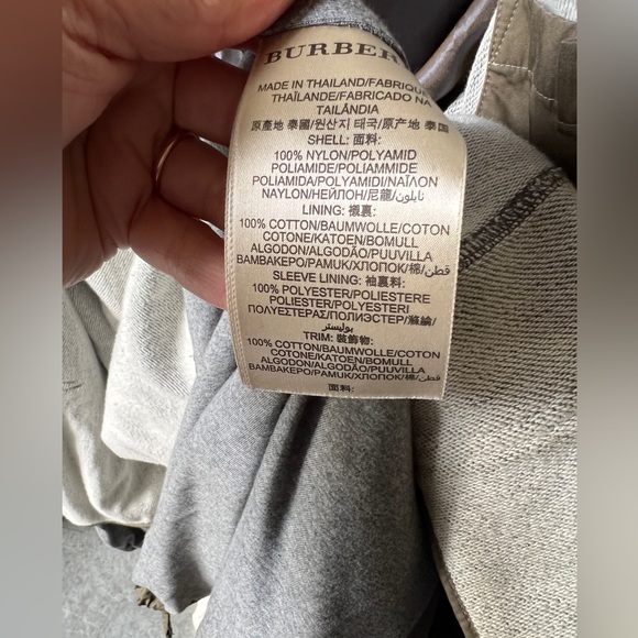 BURBERRY PARKA men’s olive green LINED Sz M - Picture 10 of 12